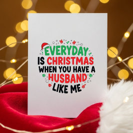 Cute Funny Xmas Card Wife Gift From Husband Julkort