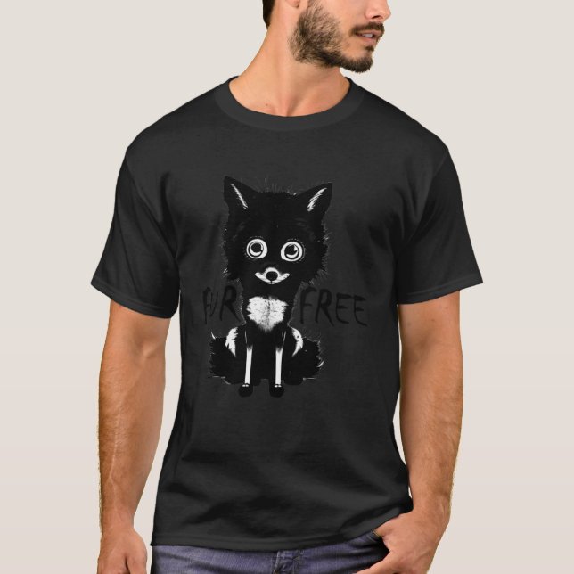 Cute Fur Free Animal T Shirt (Framsida)