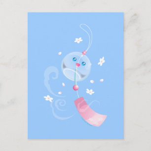 Cute Furin Vind Chime Vykort