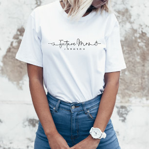Cute Future, fru Heart Ring Personligt bröllp T Shirt