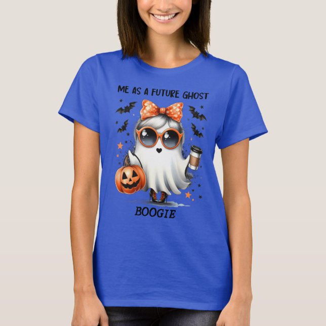 Cute Future Ghost Halloween T-Shirt (Framsida)