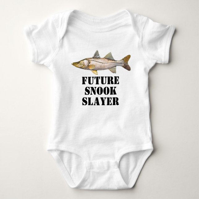 Cute Future Snook Sayer Fishing Baby Shirt T (Framsida)