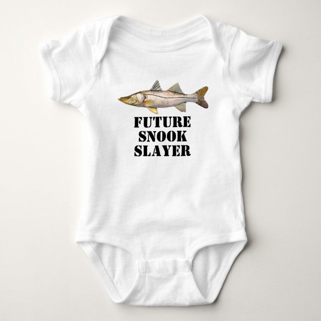 Cute Future Snook Sayer Fishing Baby Shirt T Shirt (Framsida)