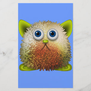 Cute Fuzzy Tecknade figurer Art för alla Brevpapper