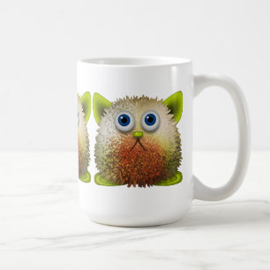 Cute Fuzzy Tecknade figurer Art för alla Kaffemugg