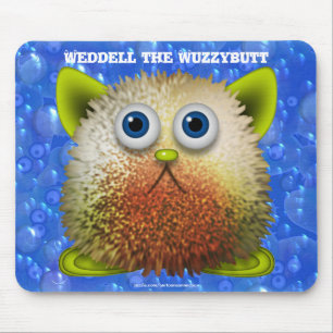 Cute Fuzzy Tecknade figurer Art för alla Musmatta