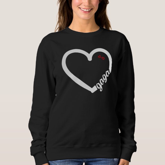 Cute Gaga With Heart Girl Women's Mom Mother T Shirt (Framsida)