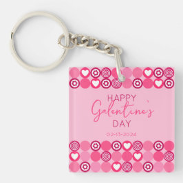 Cute Galentine's Day Rosa Heart and Flower Mönster