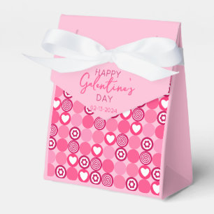 Cute Galentine's Day Rosa Heart and Flower Mönster Presentaskar