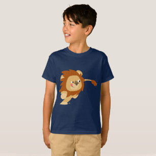Cute Galloping Tecknad Lejona underordnade T-Shirt