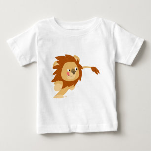 Cute Galloping Tecknad Lejonare Baby T-Shirt