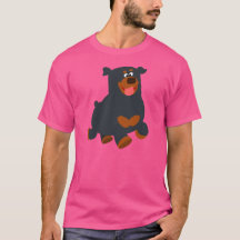 Cute Gamboling Tecknad Rottweiler T-Shirt