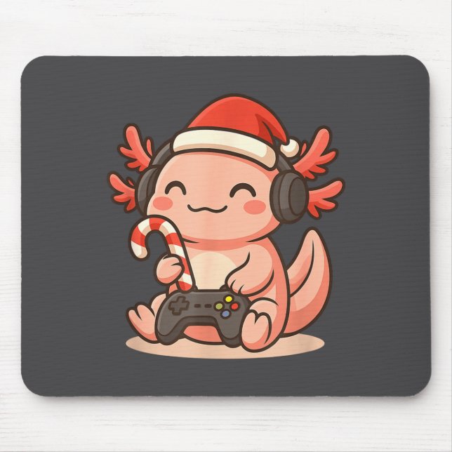 Cute Gamer Axolotl Christmas Design  Musmatta (Framsidan)
