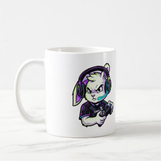 Cute Gamer Rabbit with Headphones - Cool GamingMug Kaffemugg