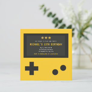 Cute Gaming Console Stil Barns födelsedag Inbjudningar