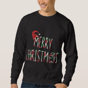 Cute Gaming God jul med Santa Hat Lång Ärmad Tröja
