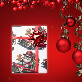 Cute Gangster Santa i Cadillac | Presentpapper