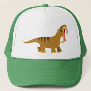 Cute Gaping Mouth Tecknad Thylacosmilus Hat Truckerkeps