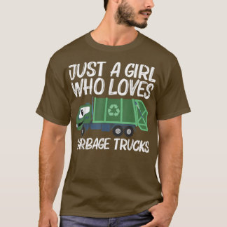 Cute Garbage Truck Design For Girls Kids Trash Tru T Shirt