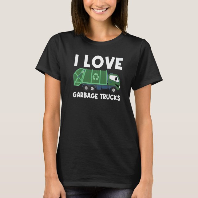 Cute Garbage Truck For Men Women Trash Truck T Shirt (Framsida)