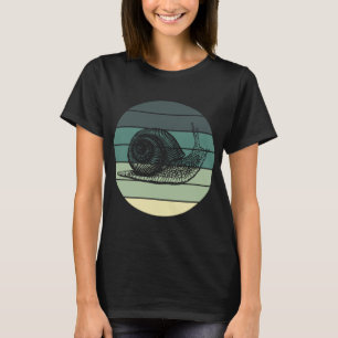 Cute Garden Animal Retro Snigel T Shirt