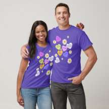 Cute Garden Conversation Hearts Valentine Shirt