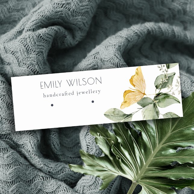 Cute Garden Foliage Butterflies Earring Visning Mini Visitkort (Skapare uppladdad)