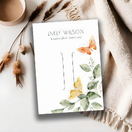 Cute Garden Foliage Butterflies Hair Clip Visning Visitkort