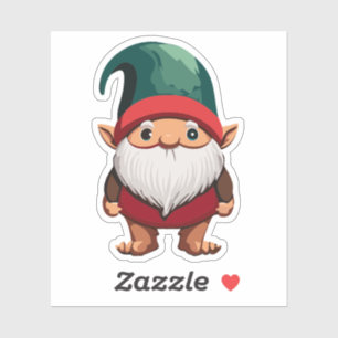 Cute Garden Gnome Sticker Klistermärken