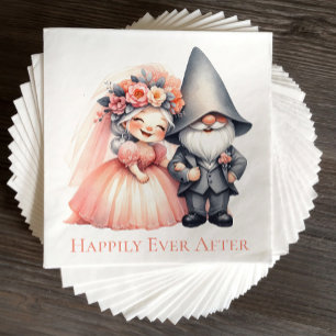 Cute Garden Gnome Woodland, Bröllop Pappersservett
