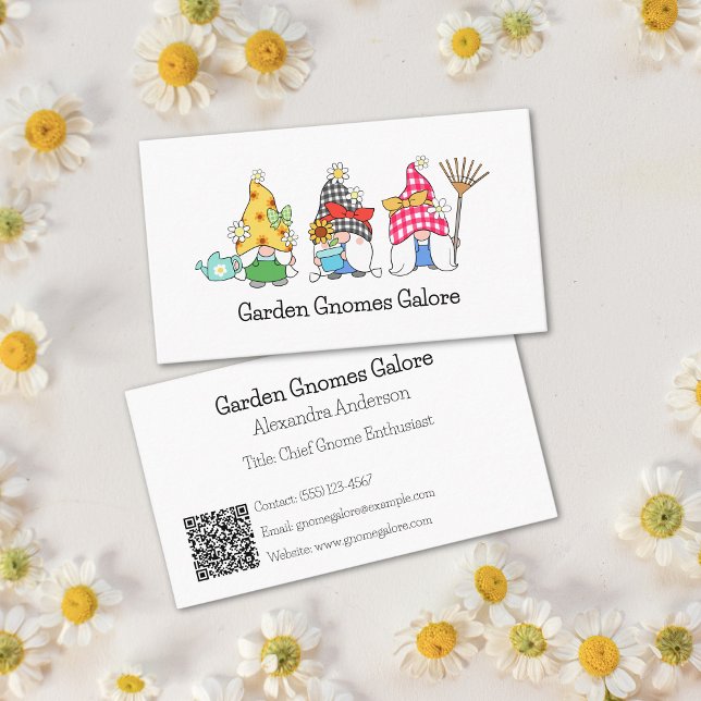 Cute Garden Gnomes Visitkort (Skapare uppladdad)