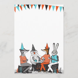 Cute Garden Party Animals - födelsedagsinbjudan Inbjudningar