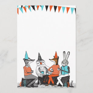 Cute Garden Party Animals - födelsedagsinbjudan Inbjudningar
