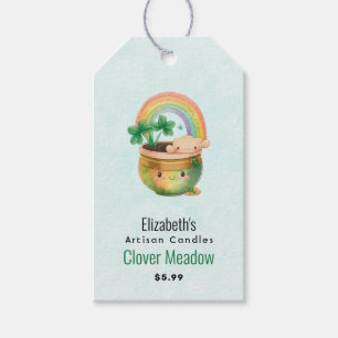 Cute Garden Planter med Rainbow & Klöver Shop Presentetikett