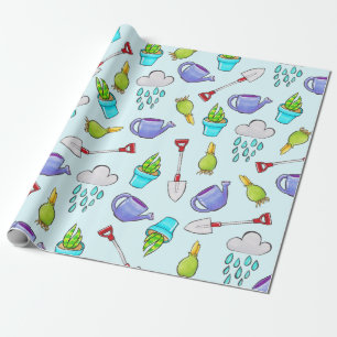 Cute Garden Verktyg & Plant Lökar Presentpapper