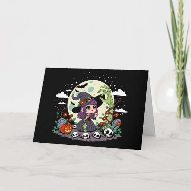 Cute Garden Witch Kort (Framsida)