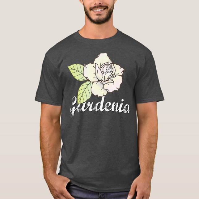 Cute Gardenia Flower  Gift Garden T Shirt (Framsida)