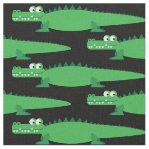 Cute Gators Kids Alligator Crokodile Tecknad Tyg