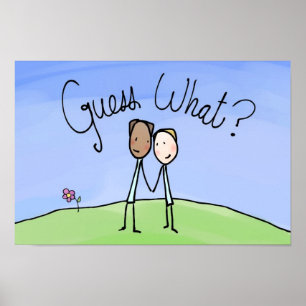 Cute Gay Couple Gissa vad Poster