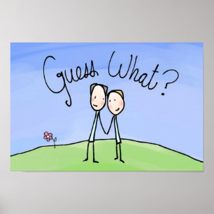 Cute Gay Couple Gissa vad Poster