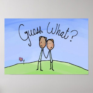 Cute Gay Couple Gissa vad Poster