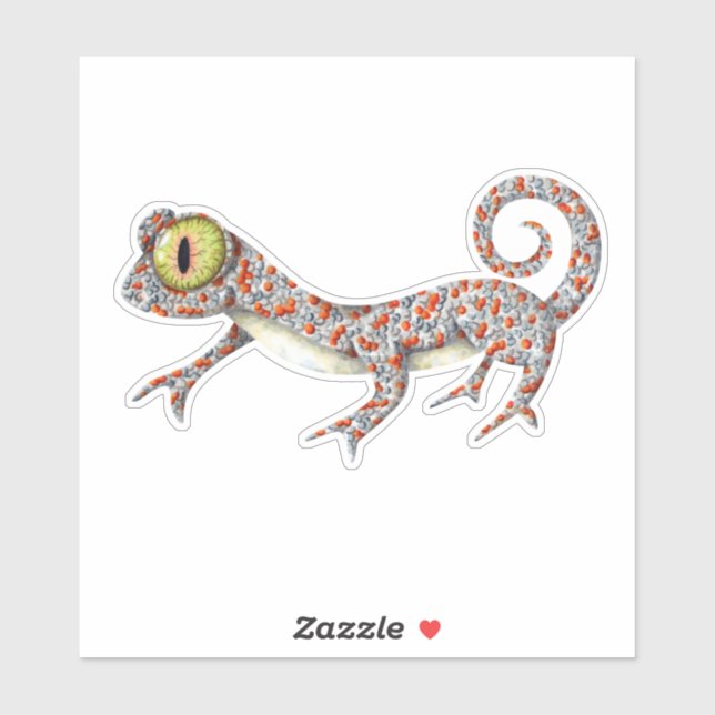 Cute Gecko Illustrated Klistermärken (Ark)
