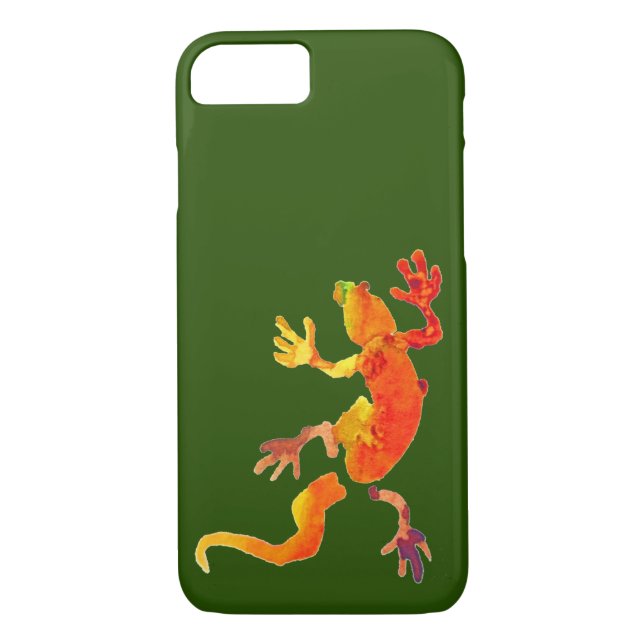 Cute gecko lizard reptile art Case-Mate iPhone skal (Baksida)