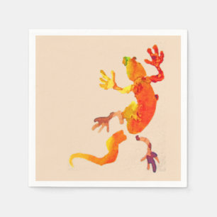Cute gecko nature eco lizard picnic pappersservett