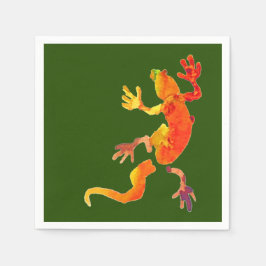 Cute gecko nature eco lizard picnic pappersservett