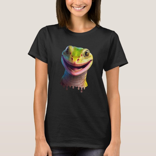 Cute Gecko  Wildlife Lizard  1 T Shirt (Framsida)