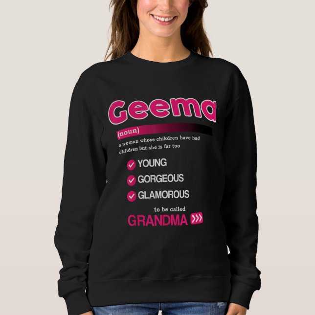 Cute Geema Mother Grandma Matching Family  Mother  T Shirt (Framsida)
