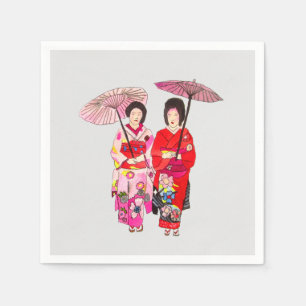 Cute Geisha-konsthomeware Pappersservett