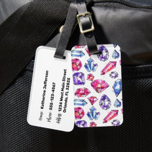 Cute Gem Mönster Bagagebricka