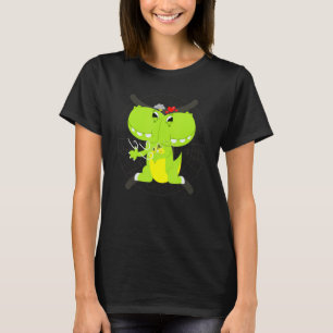 Cute Gemini Zodiac Sign Astrology T Rex Dinosaur H T Shirt